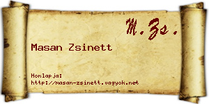 Masan Zsinett névjegykártya